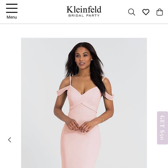 Kleinfeld Bridal Cold-Shoulder Bridesmaids Dress - Picture 1 of 8
